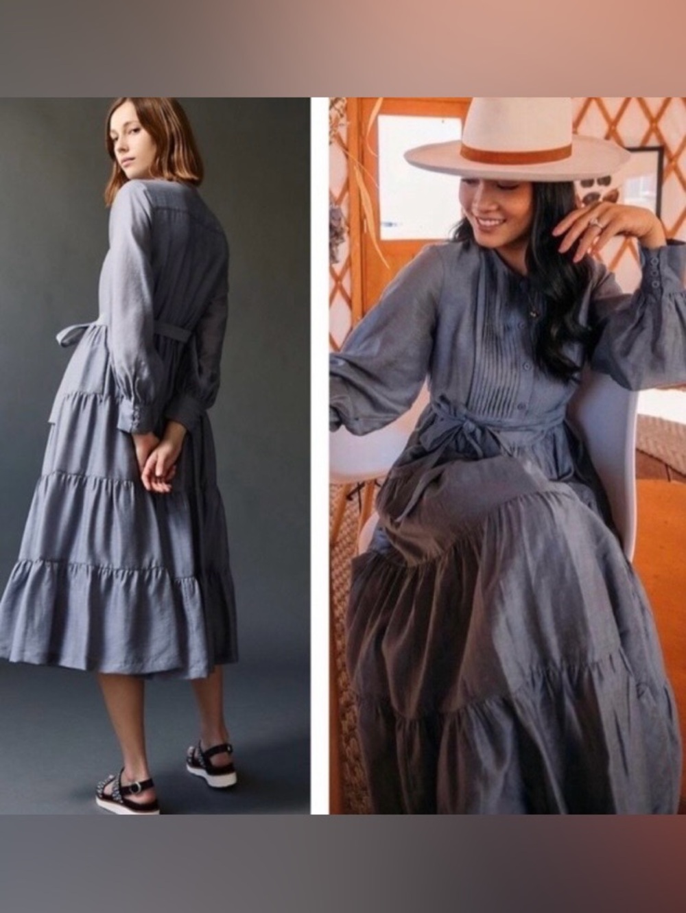 Anthropologie Agosta Tiered Maxi Dress